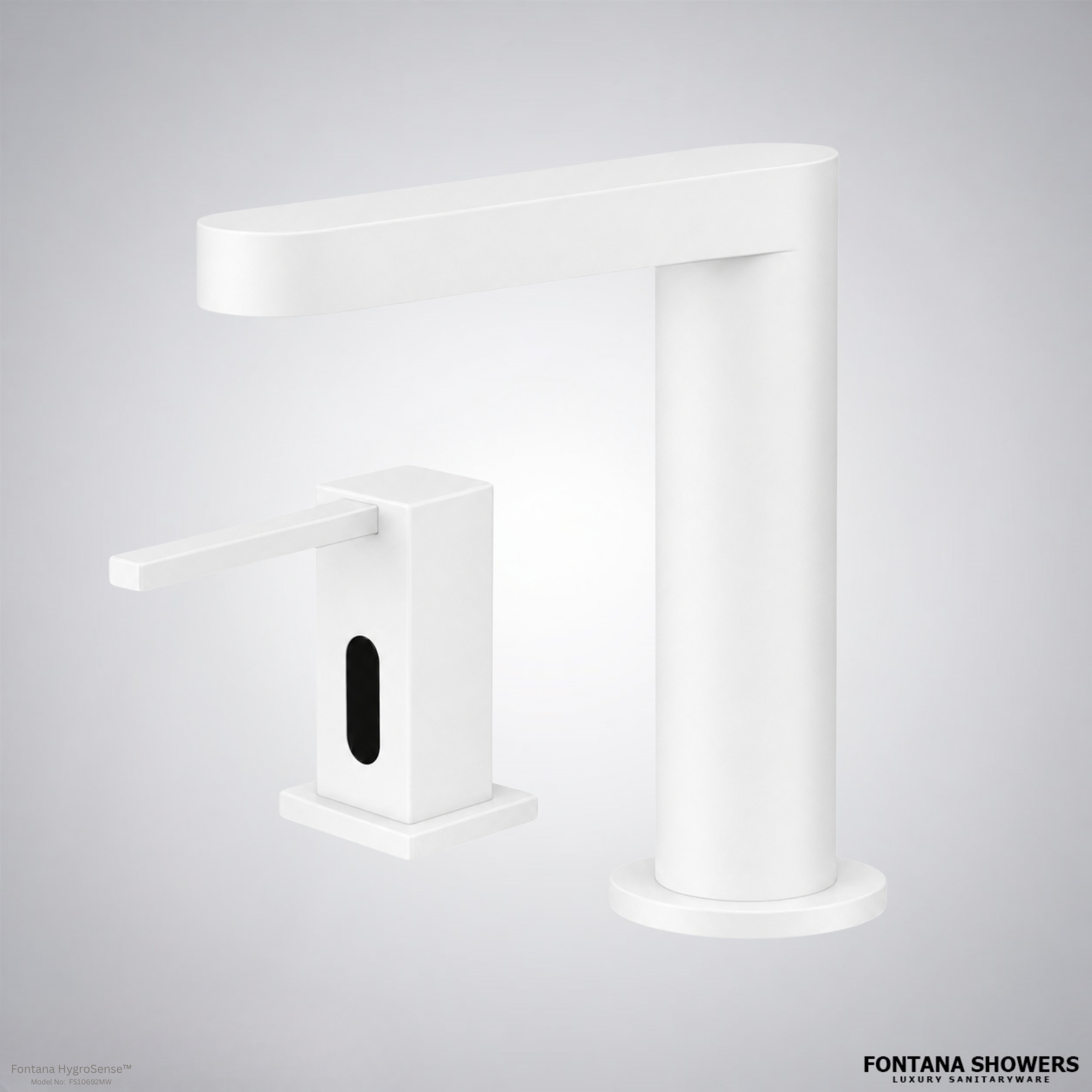 Fontana HygroSense Edition Matte White Touchless Faucet with Soap Dispenser